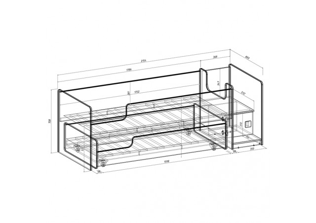 Детская выкатная кровать Легенда К302.41 в Черкесске